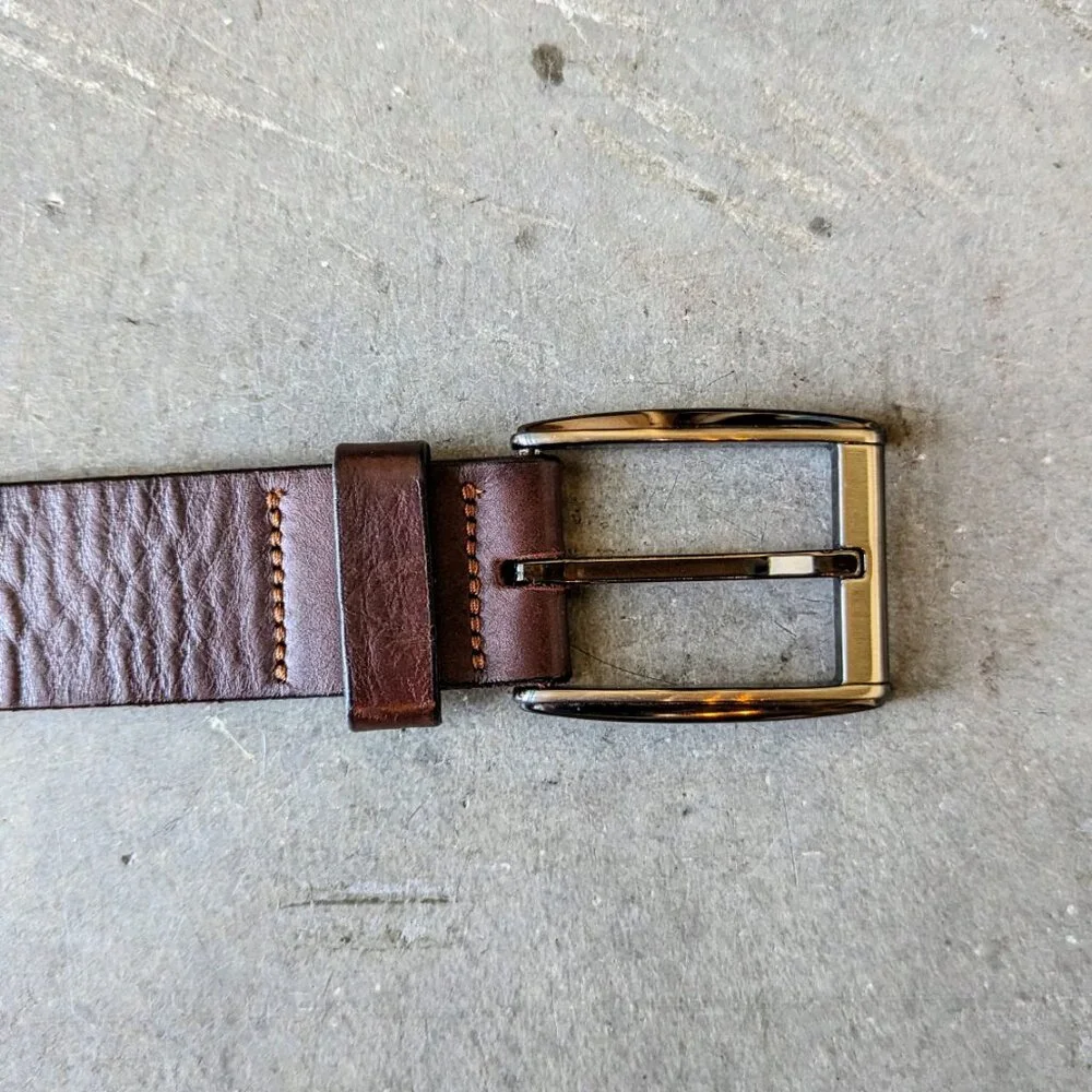 Remo Tulliani Brown Leather Italian Calfskin Belt size 38